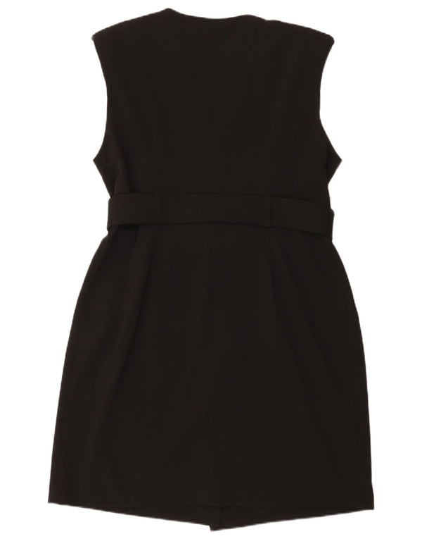 Calvin Klein Womens Sleeveless Sheath Dress US 14 Large Black Polyester