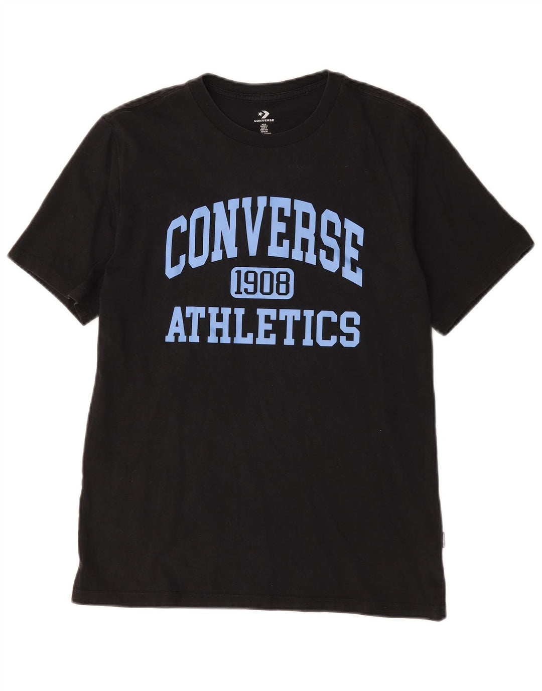 Converse Herren-T-Shirt mit Grafik, Größe S, schwarze Baumwolle