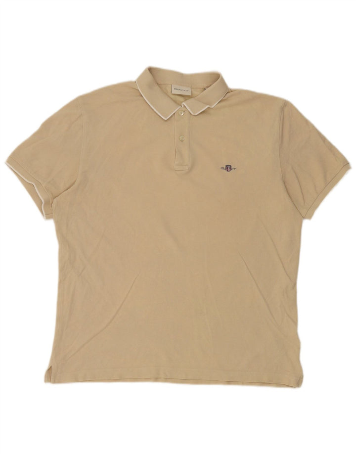 GANT Herren Poloshirt Große Beige Baumwolle