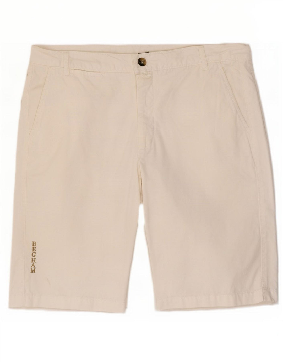 Slam Herren Chinoshorts IT 48 Medium W32 Weiße Baumwolle
