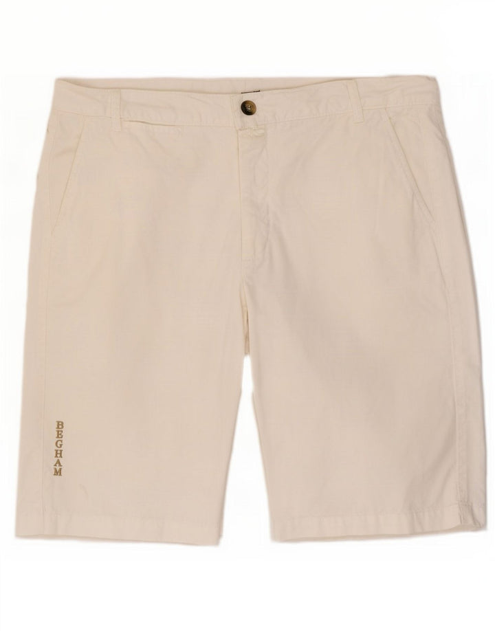 Slam Herren Chinoshorts IT 48 Medium W32 Weiße Baumwolle