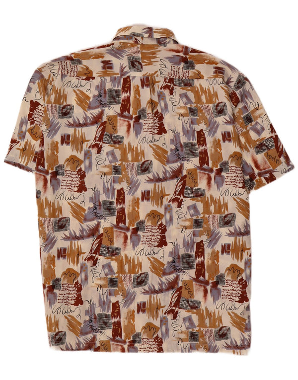Vintage Herren-Hemd mit abstraktem Muster, 2XL, mehrfarbig, Farbblock