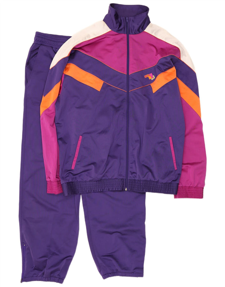 Brugi Herren-Trainingsanzug, XL, violett, Farbblock-Polyester