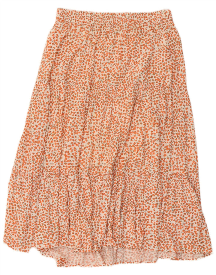 FRENCH CONNECTION Damen A-Linienrock US 8 Medium W30 Orange Floral