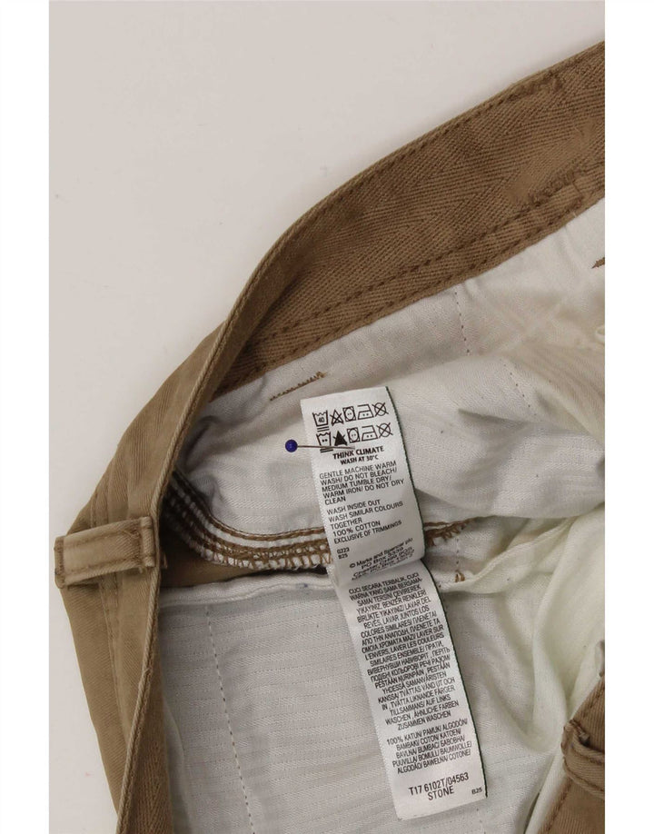 Gerade Herren-Cargohose von Marks & Spencer, W32, L29, Beige, Baumwolle
