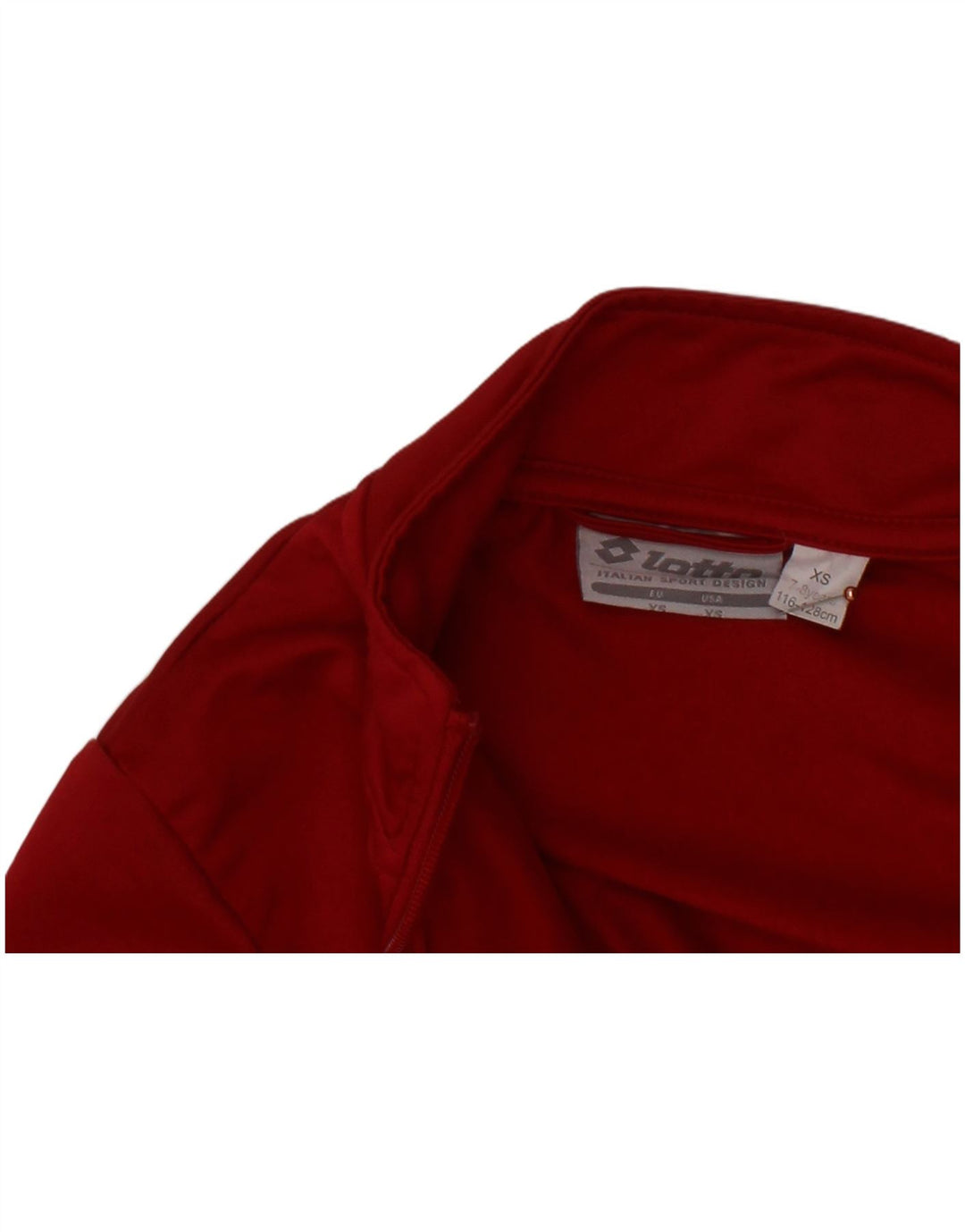 LOTTO Jungen-Trainingsanzug, Oberteil, Jacke, 7–8 Jahre, XS, Rot, Farbblock