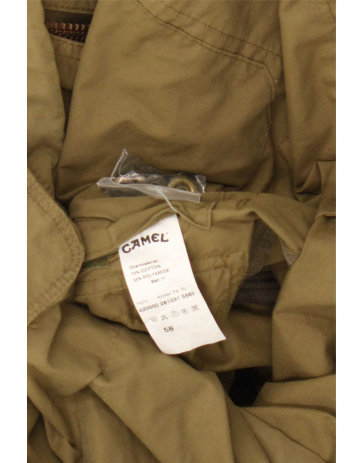 Camel Active Herren-Utility-Jacke mit Kapuze, EU 58, 2XL, Khaki, Baumwolle