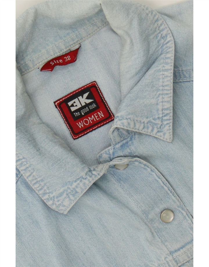3K Womens Sleeveless Denim Shirt EU 38 Medium Blue Cotton Vintage 3K and Second-Hand 3K from Messina Hembry 