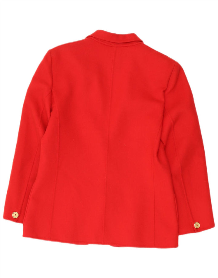 Pierre Cardin Damen-Blazer mit 1 Knopf, IT 42, mittelrote Wolle, klassisch