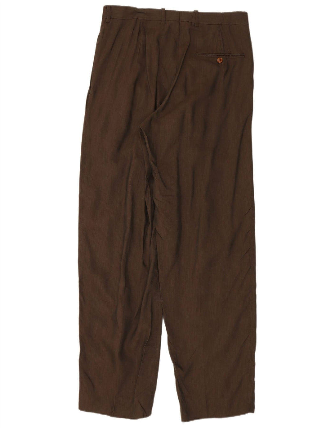 GB.PEDRINI Herren-Anzugshose mit Klammern, IT 48, mittelgroß, B32, L33, braunes Leinen