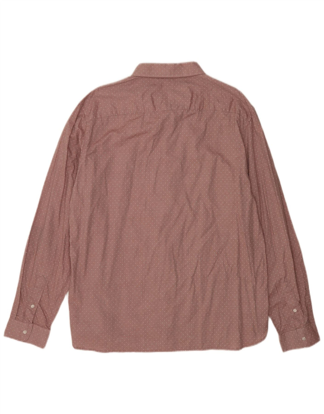 French Connection Herrenhemd 2XL rosa gepunktete Baumwolle