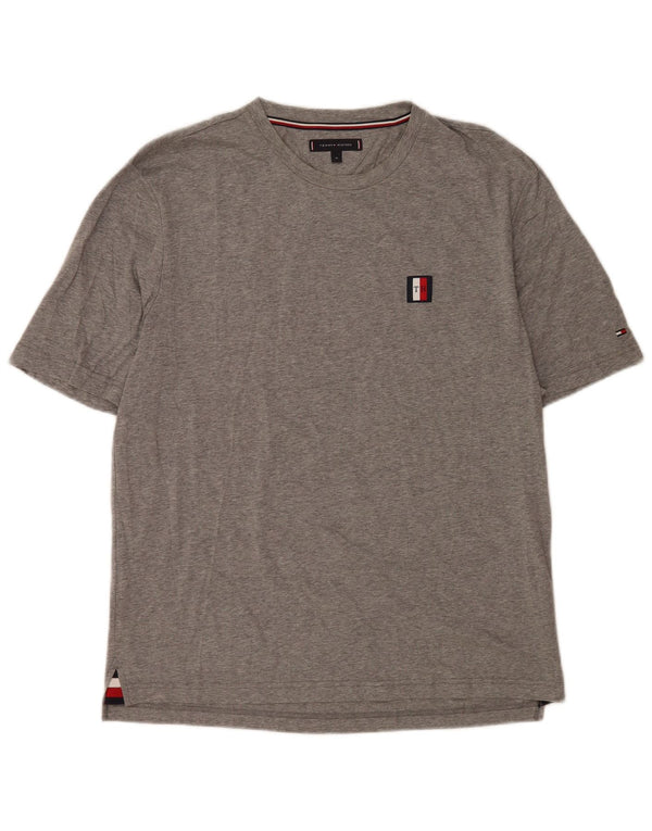 Tommy Hilfiger Herren T-Shirt Top XL Grau Baumwolle