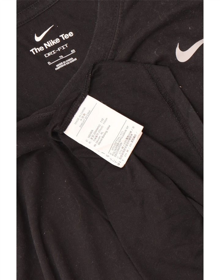 NIKE Herren Dri Fit Weste Top XL Schwarz Baumwolle