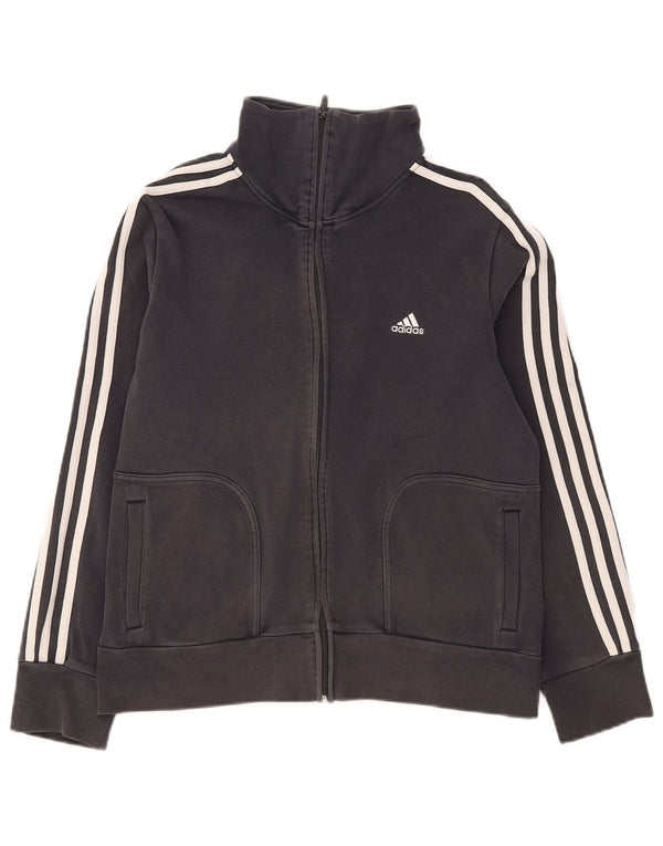 Adidas Damen-Trainingsanzug mit normaler Passform, Top-Jacke, UK 18, XL, Schwarz, Baumwolle, Sport