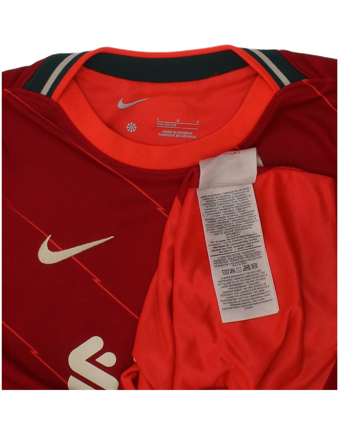 Nike Liverpool Grafik-T-Shirt für Jungen, 6–7 Jahre, großes rotes Polyester