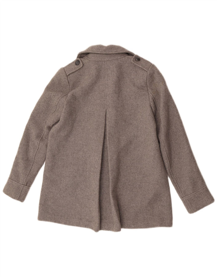 Zara Damen Trafaluc Pea Coat UK 6 XS Grau Polyester