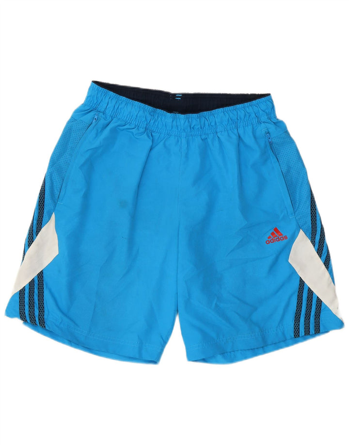 Adidas Herren Climalite Sport Shorts Mittelblaues Colourblock-Polyester
