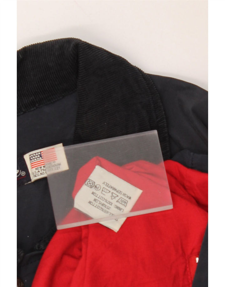 VINTAGE Herren Windjacke UK 44 2XL Marineblaue Baumwolle