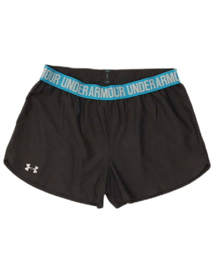 UNDER ARMOUR Damen Graphic Sport Shorts UK 14 Mittelschwarz Farbblock