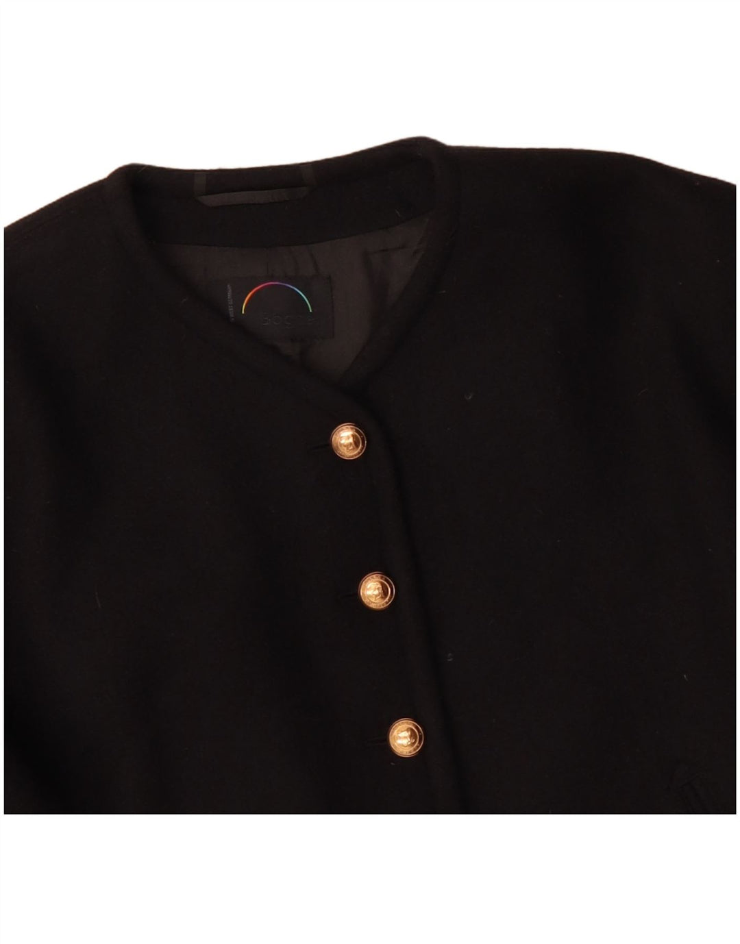 BOGNER Damen Crop 5 Button Blazer Jacke UK 18 XL Schwarz