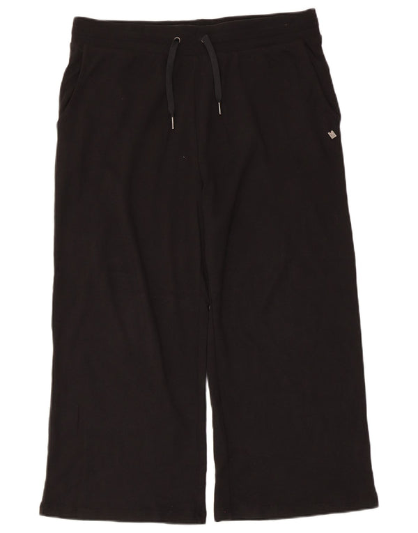 Dack's Capri-Trainingshose für Damen, UK 16, Größe L, Schwarz, Baumwolle