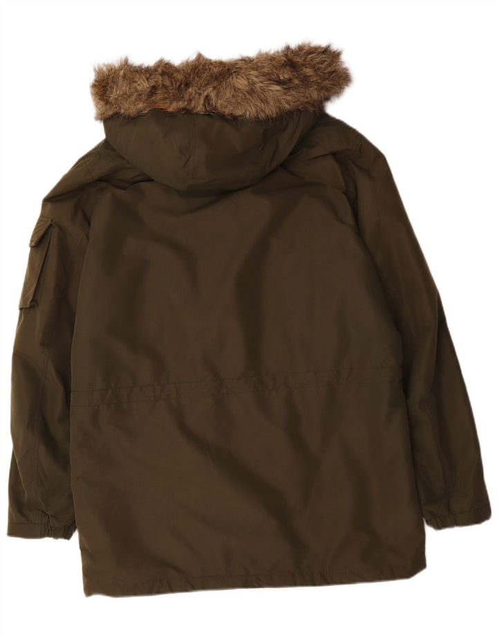 Jack & Jones Herren-Parka mit Kapuze, UK 38, mittleres Khaki