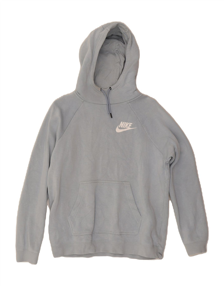 NIKE Womens Hoodie Jumper UK 14 Medium Blue Cotton Vintage Nike and Second-Hand Nike from Messina Hembry 