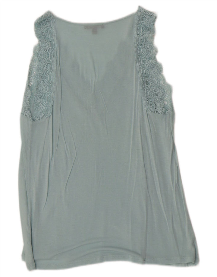 Massimo Dutti Damen ärmelloses Blusenoberteil UK 6 XS Blau