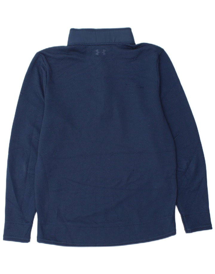 UNDER ARMOUR Herren Cold Gear Sweatshirt-Pullover mit Knopfleiste in mittlerem Marineblau