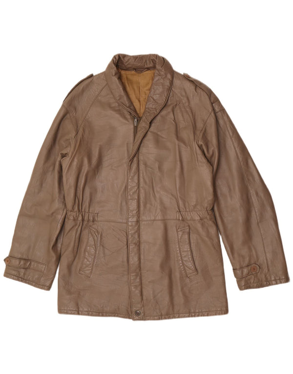 Benini Damen Militärlederjacke IT 48 XL Grau