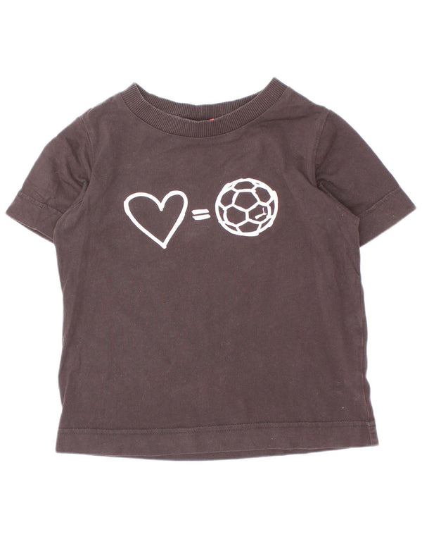 Puma Mädchen Grafik T-Shirt Top 5-6 Jahre Schwarz