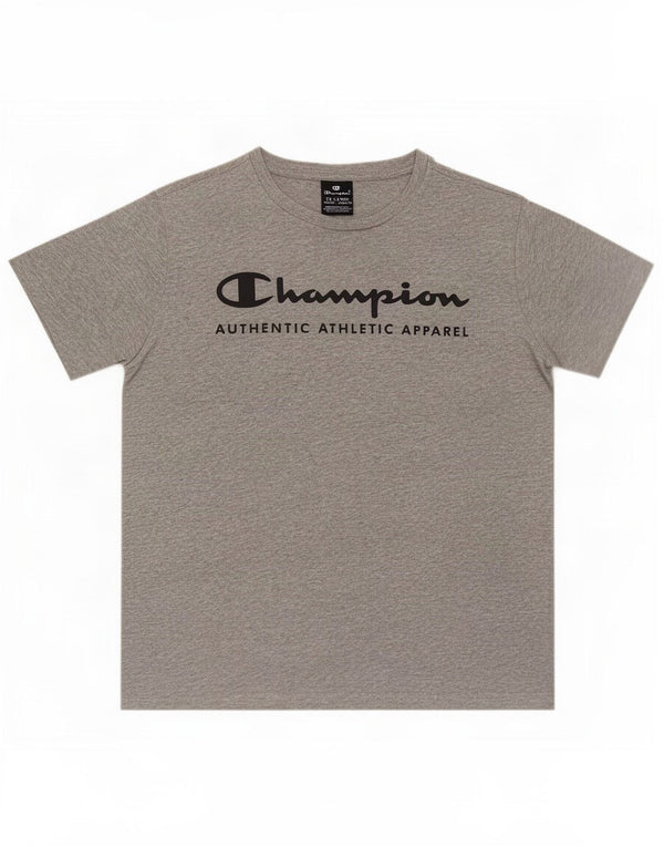 Champion T-Shirt mit Grafik für Jungen, 15–16 Jahre, 2XL, graue Baumwolle