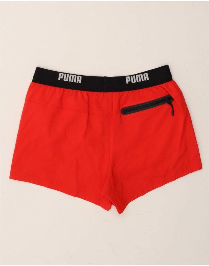 PUMA Mens Graphic Swimming Shorts Small Red Colourblock Polyester Vintage Puma and Second-Hand Puma from Messina Hembry 