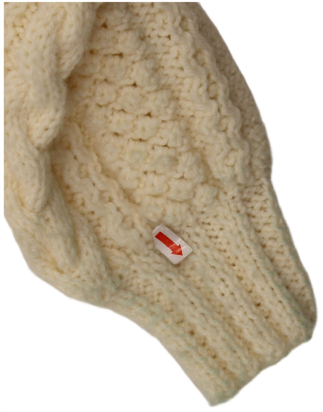 VINTAGE Damen-Pullover mit Rundhalsausschnitt, Gr. 14, groß, gebrochenes Weiß