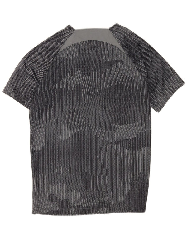 Nike Herren Dri Fit T-Shirt Top Large Grau Geometrisch Polyester Sport