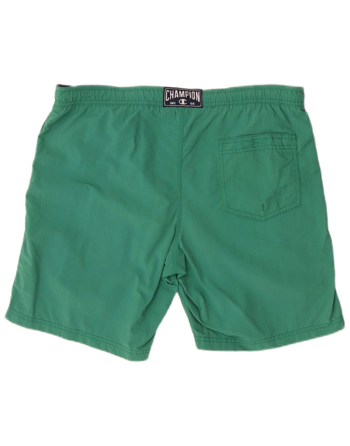 CHAMPION Herren-Badeshorts mit Grafik, Größe L, Grün