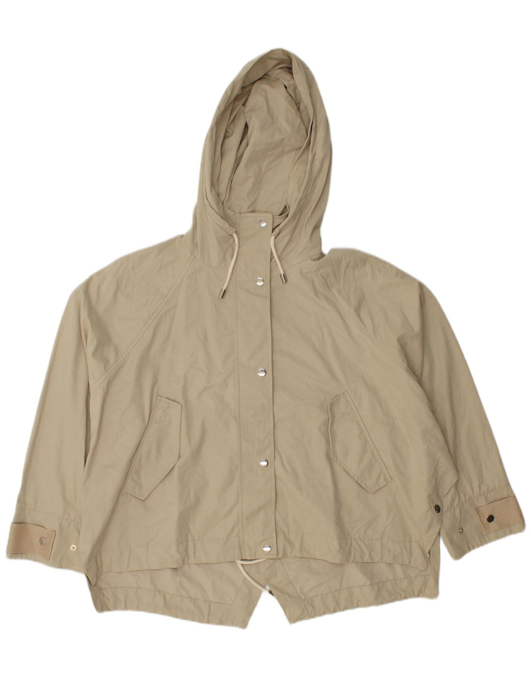 Übergroße Parka-Jacke mit Kapuze von Zara für Damen, Größe 44, Beige