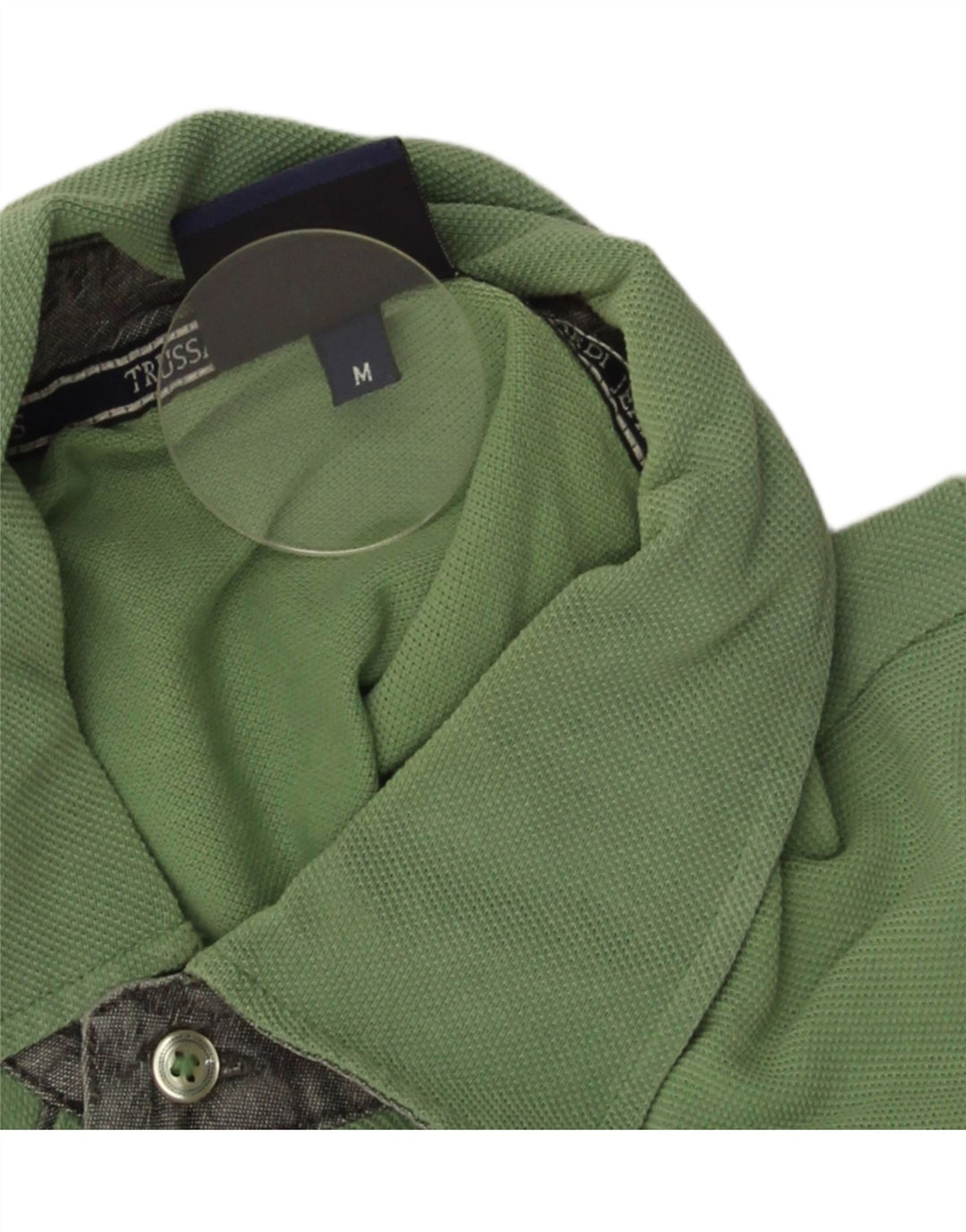 Trussardi Jeans Herren-Poloshirt aus mittelgrüner Baumwolle
