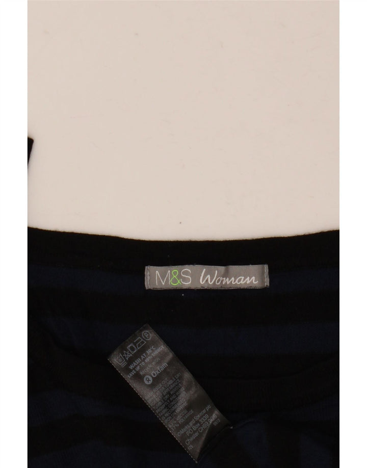 Marks & Spencer Damen-Pullover mit U-Boot-Ausschnitt, Gr. 14, mittleres Marineblau