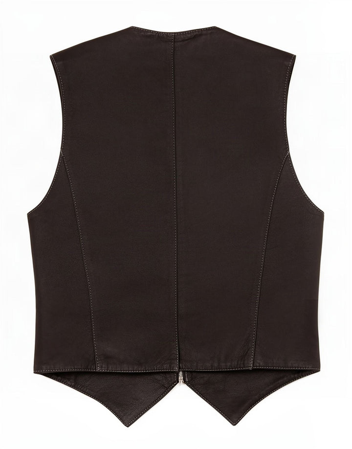 Jeanseria Del Corso Damen Lederweste UK 12 Medium Schwarz