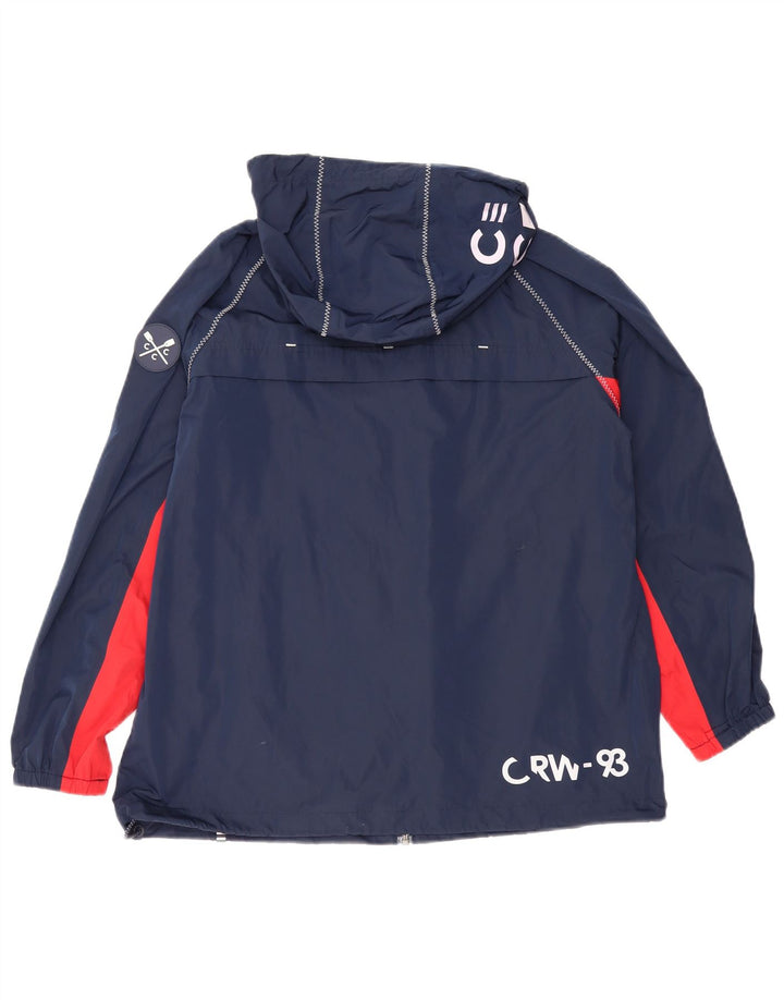 Crew Clothing Damen-Regenjacke mit Grafik, UK 12, Mittel, Marineblau, Farbblock