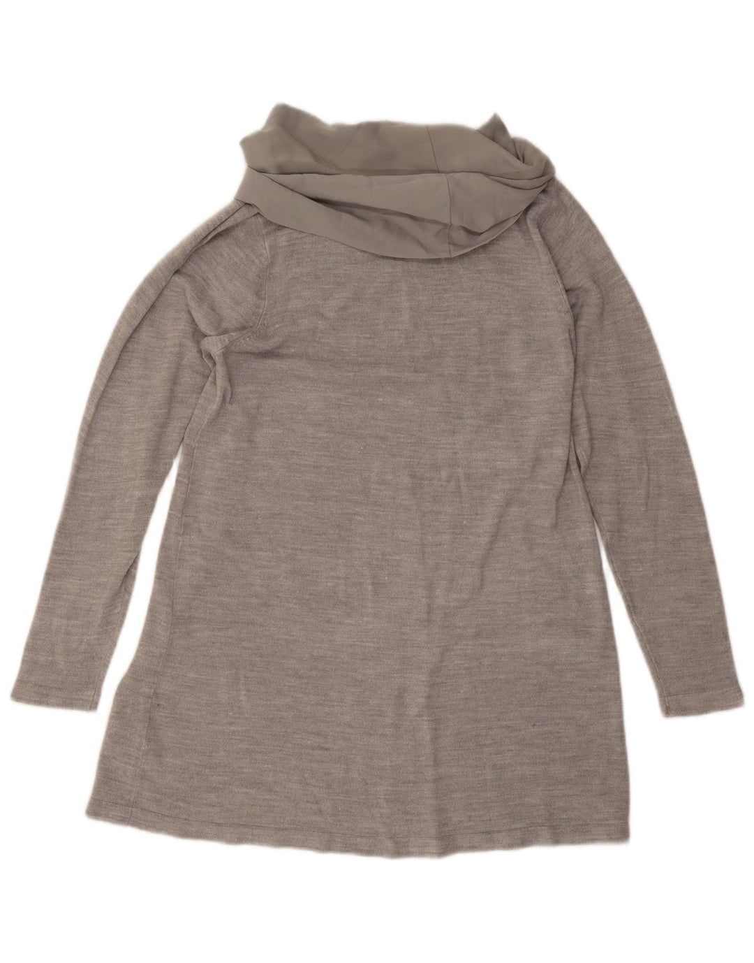 Marks & Spencer Damen Top Langarm UK 14 Mittelgrau geflecktes Acryl
