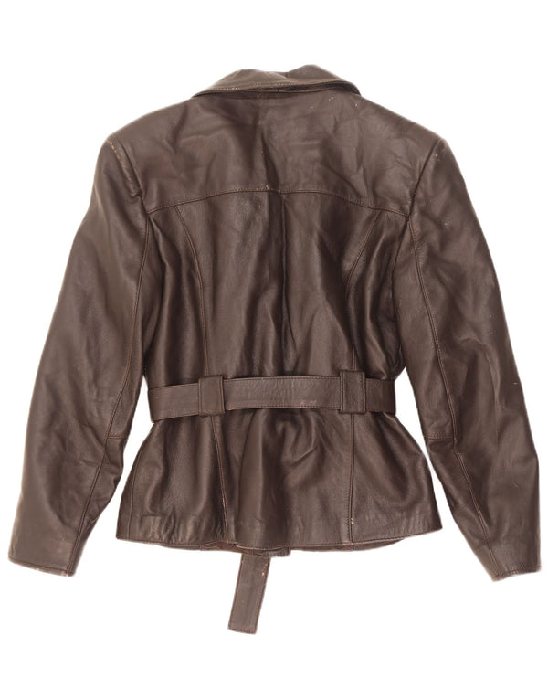Vintage Damen Lederjacke UK 10 Klein Braun