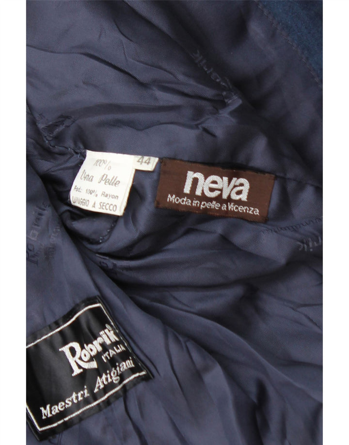 Robrik Damen-Wildleder-2-teiliges Rock-Set IT 44 Medium W30 Marineblaues Leder