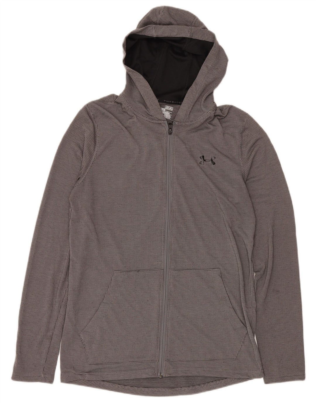 UNDER ARMOUR Herren Heat Gear Zip Hoodie Pullover mittelgraues Polyester