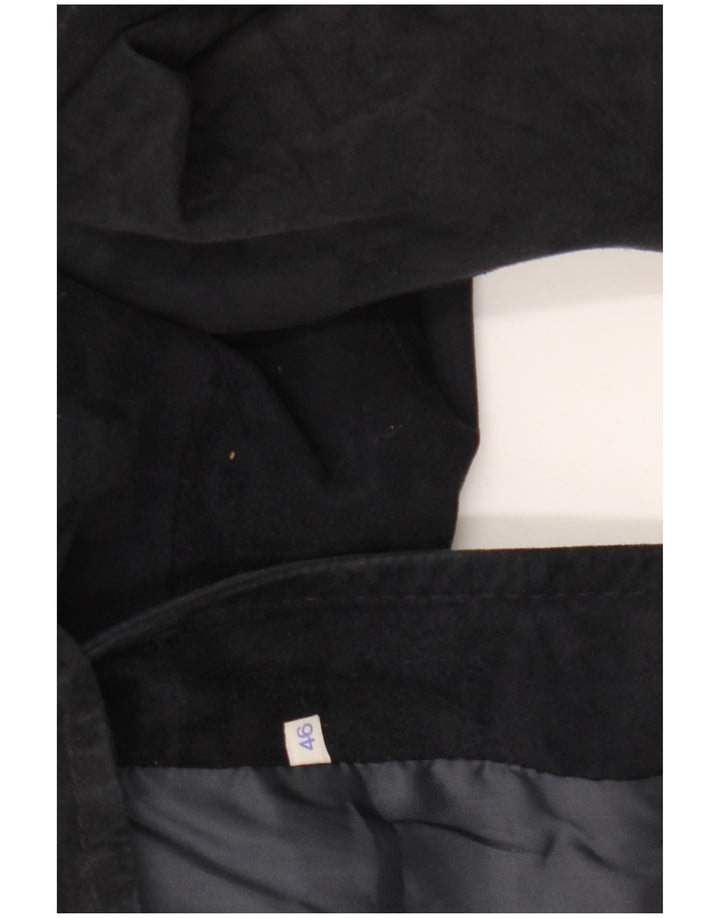 Vintage Damen Wildlederjacke IT 46 Large Marineblau