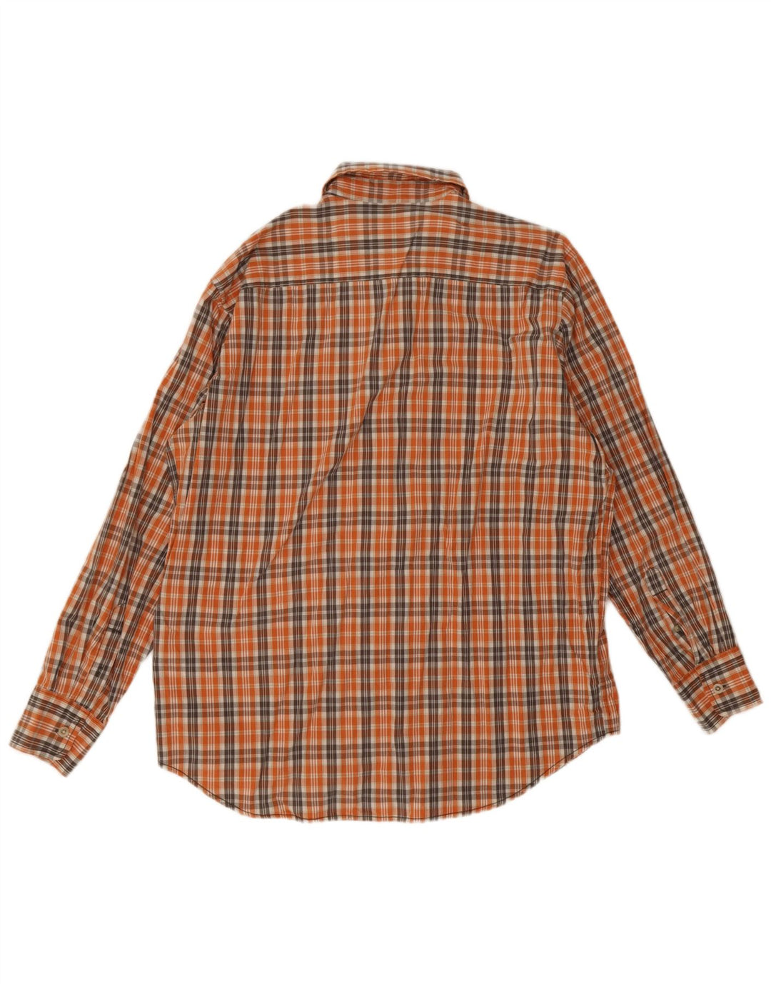 Timberland Herren-Hemd, groß, orange kariert, Baumwolle