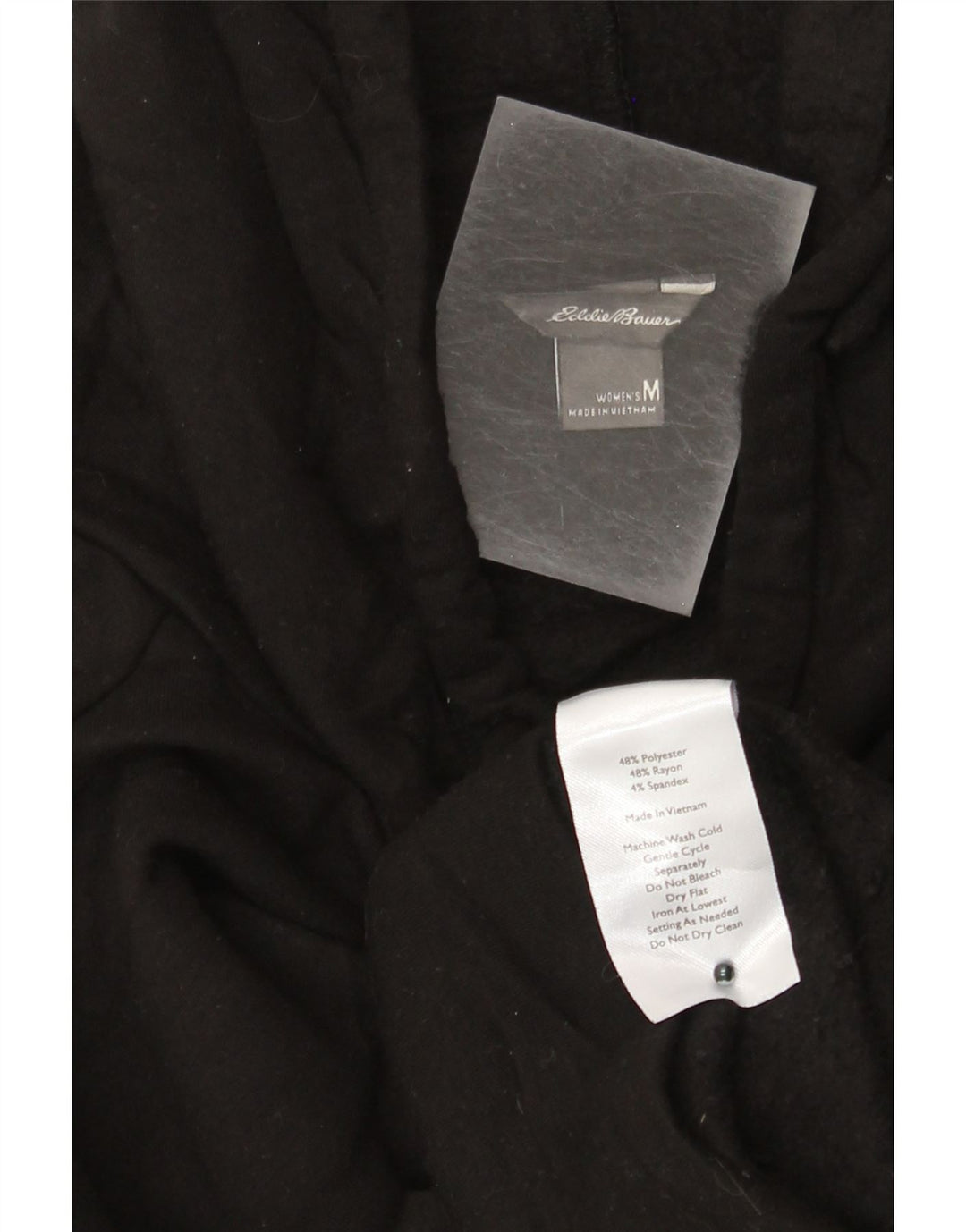 Eddie Bauer Womens Loose Fit Hoodie Pullover UK 14 Mittelschwarzes Polyester