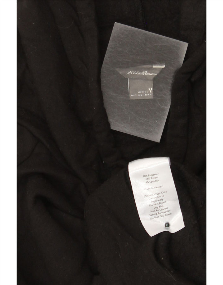 Eddie Bauer Womens Loose Fit Hoodie Pullover UK 14 Mittelschwarzes Polyester