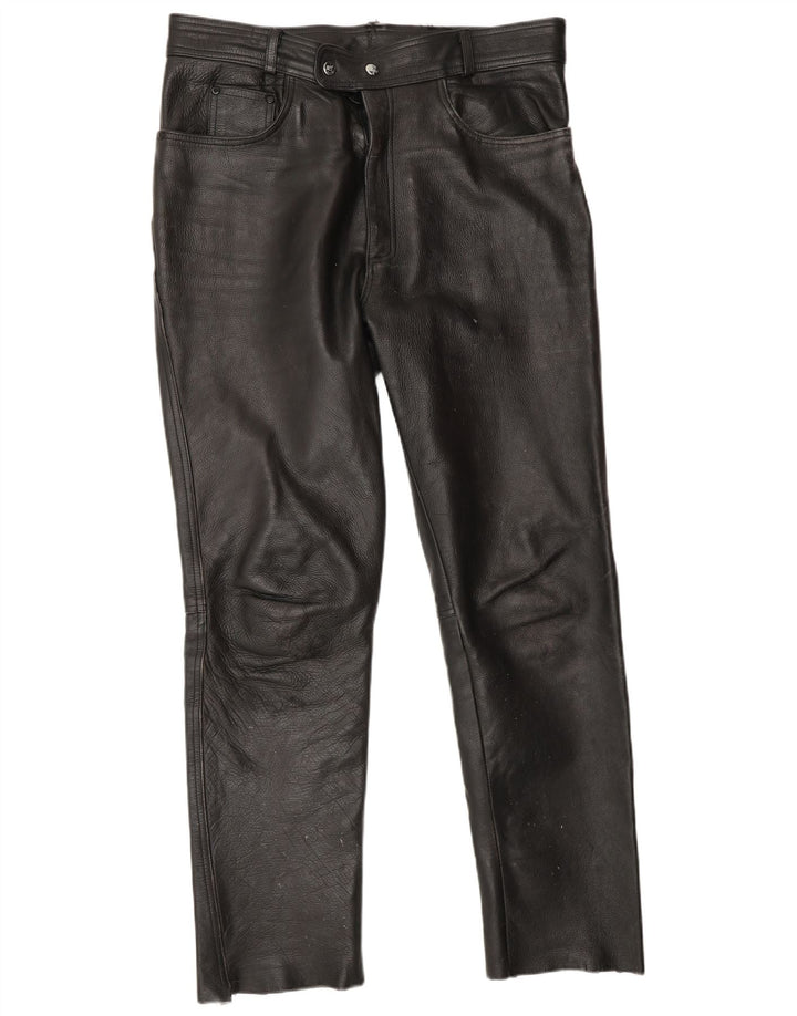 Heros By Held Herren Lederhose W32 L30 Schwarzes Leder